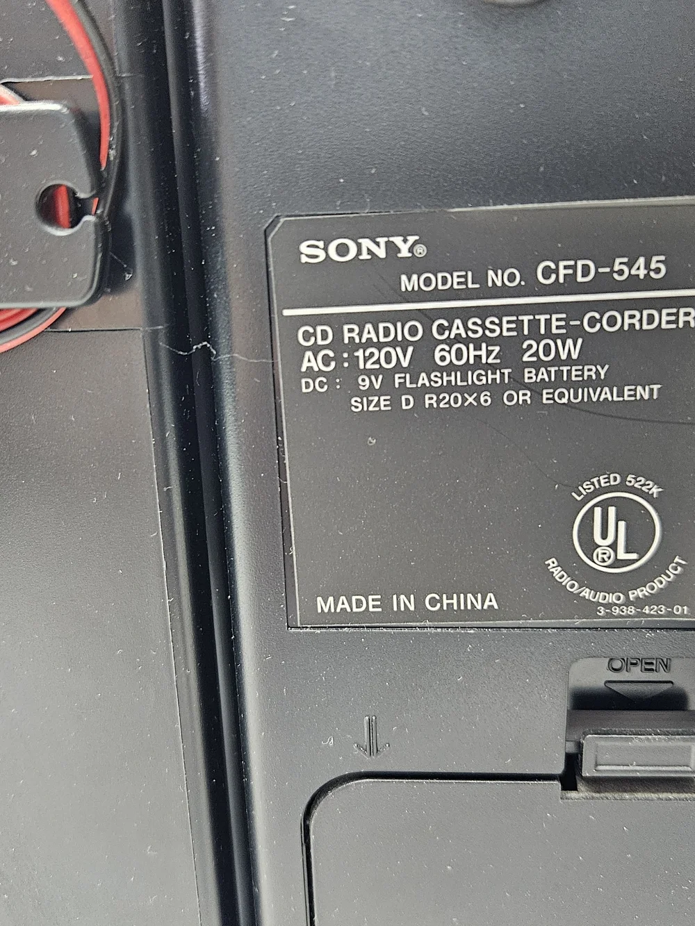 Vintage Sony CFD-545 Boombox - Fully Tested & Working - Mega Bass / CD / Remote